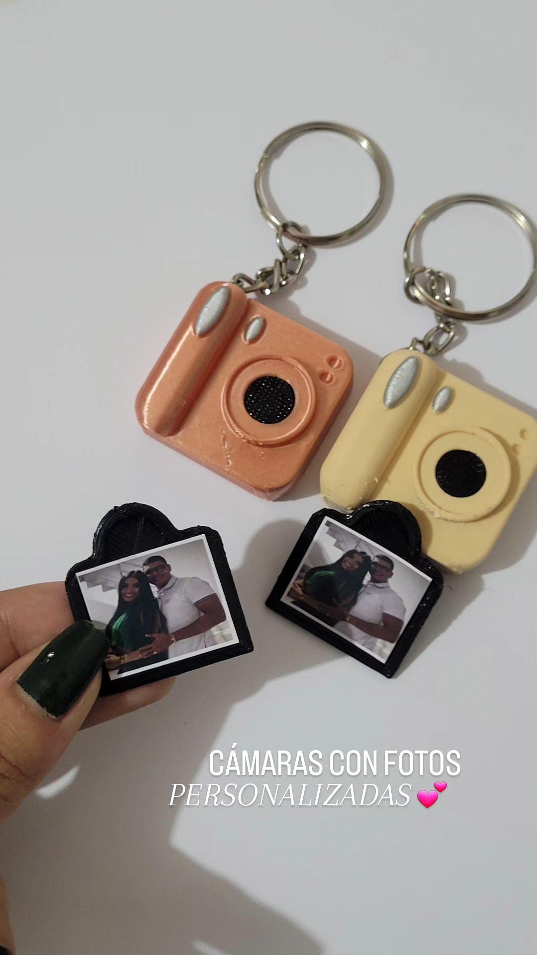 Cámara llavero porta fotos personalizado